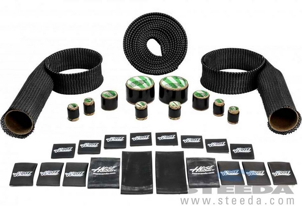 Hose Candy Mustang Kevlar/Carbon Fiber Hose Skins - Black - 11-14